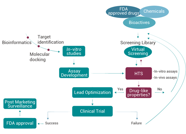 Fig 1. Steps involved in the process of drug discovery
