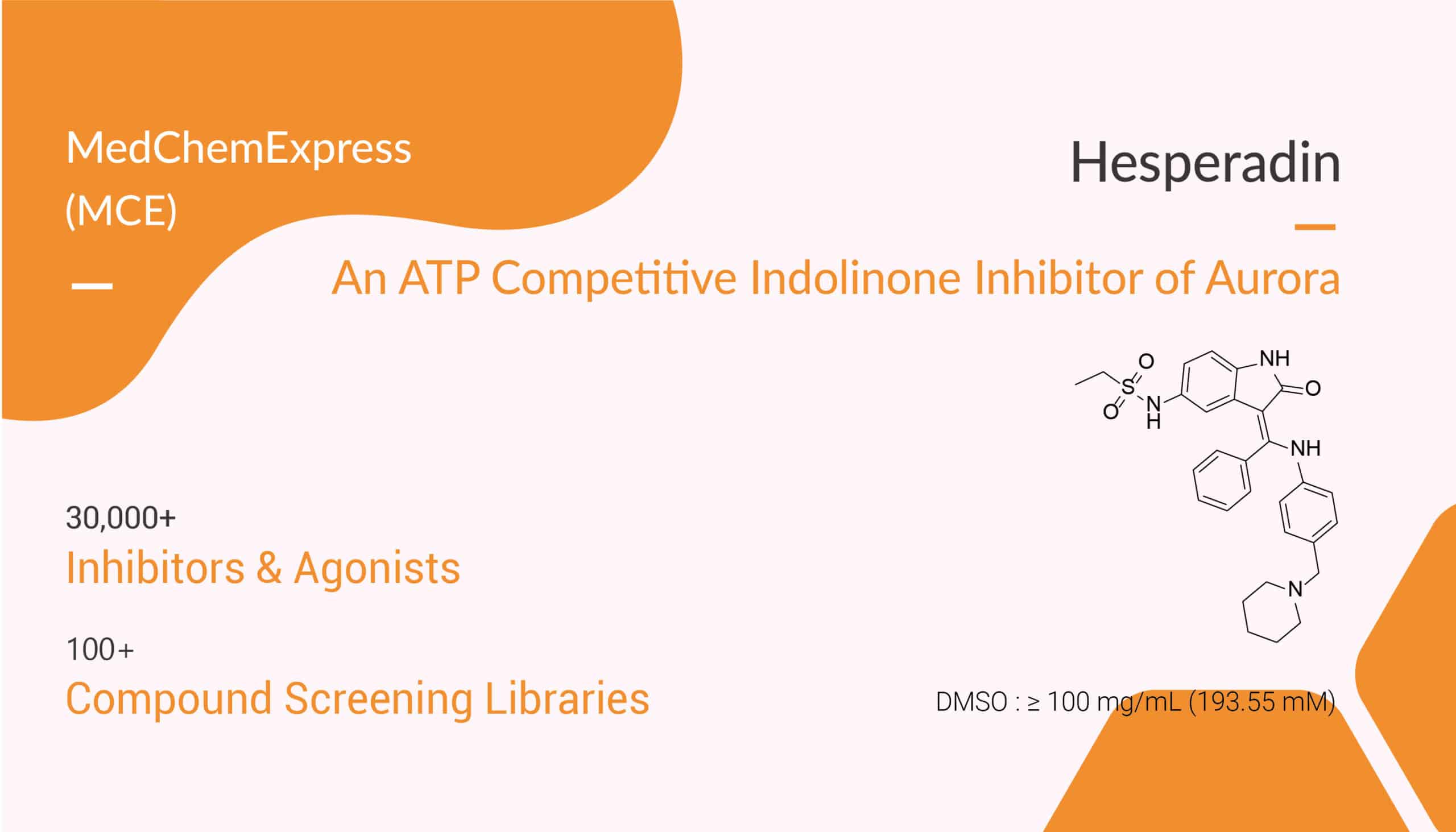 Hesperadin is an ATP Competitive Indolinone Inhibitor of Aurora A and B