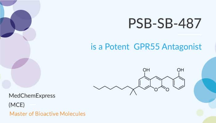 PSB-SB-487 is a Potent  GPR55 Antagonist